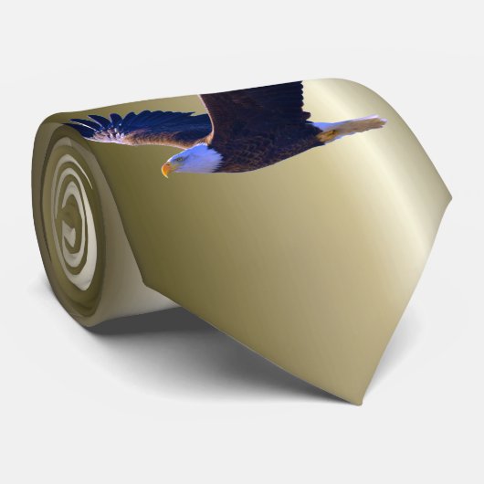 Bald Eagle Flying Stropdas (Opgerold)