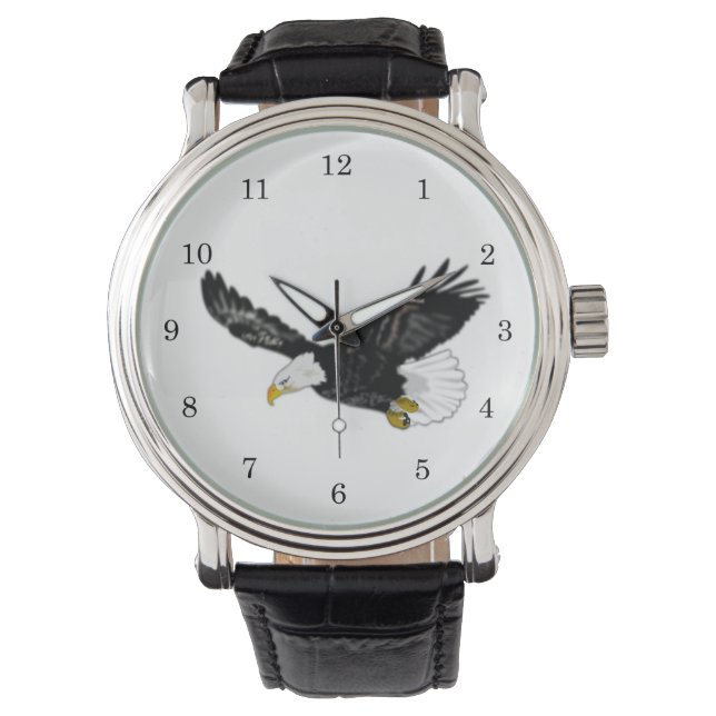 Bald Eagle Flying Watch Gift Horloge (Voorkant)