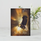 Bald Eagle & Forest Sunlight Invitation Cartes (Debout devant)