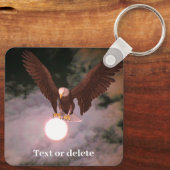 Bald Eagle Full Moon Fantasy - Speciaal Sleutelhanger (Achterkant)