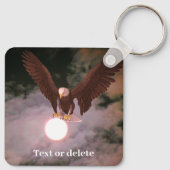 Bald Eagle Full Moon Fantasy - Speciaal Sleutelhanger (Achterkant)