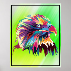 Bald Eagle geometrische prismatische ontwerp-80590 Poster