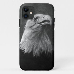 Bald Eagle, handgetekende grafiet iPhone 11 Hoesje