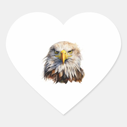 Bald Eagle Hart Sticker (Voorkant)