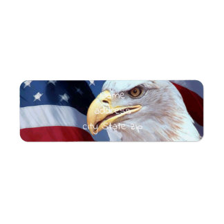 Bald Eagle head Etiket