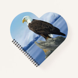 Bald Eagle Heart Shaped Notitieboek