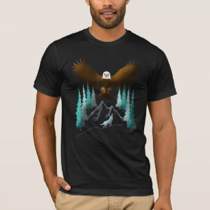 Bald Eagle Imprint North American Patriotic Bird R T-shirt