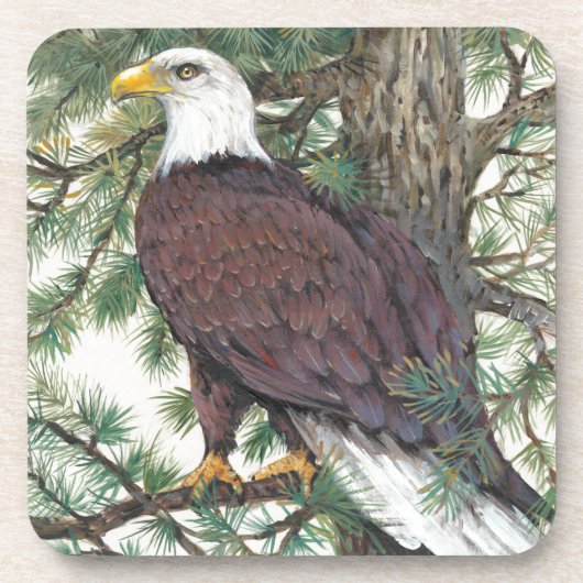 Bald Eagle in Branch Bier Onderzetter (Voorkant)
