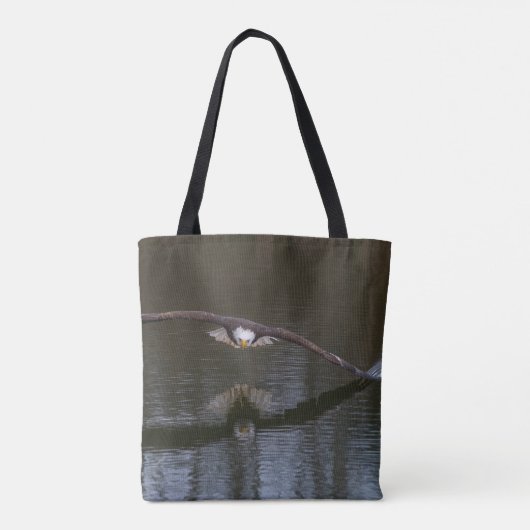 Bald Eagle in Flight Canvas tas (Achterkant)