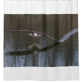 Bald Eagle in Flight Douchegordijn