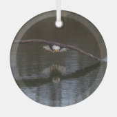 Bald Eagle in Flight Glas Ornament (Voorkant)