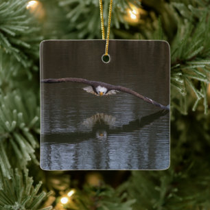 Bald Eagle in Flight Keramisch Ornament