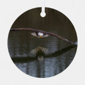 Bald Eagle in Flight Metalen Ornament (Voorkant)