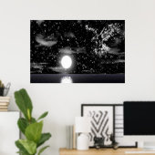 Bald Eagle in het Star-poster Poster (Thuiskantoor)