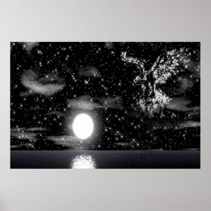 Bald Eagle in het Star-poster Poster