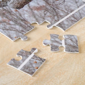 Bald Eagle in sneeuw Legpuzzel (Zijkant)
