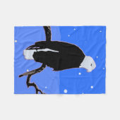Bald Eagle in Winter - Originele Wilde Kunst Fleece Deken (Voorkant (Horizontaal))