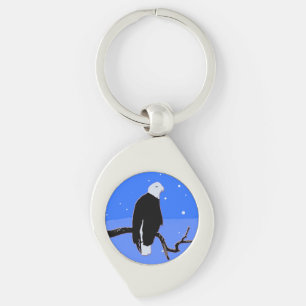 Bald Eagle in Winter - Originele Wilde Kunst Sleutelhanger
