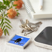 Bald Eagle in Winter - Originele Wilde Kunst Sleutelhanger (Zijkant)