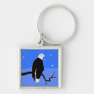 Bald Eagle in Winter - Originele Wilde Kunst Sleutelhanger