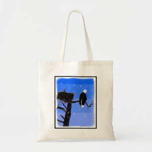 Bald Eagle in Winter - Originele Wilde Kunst Tote Bag