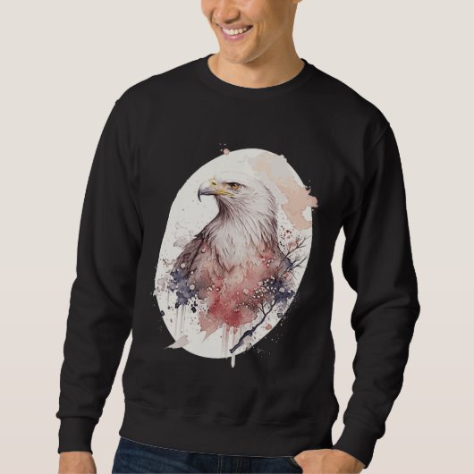 Bald Eagle Japanese Cherry Blossom Sakura Wildlife Trui (Voorkant)