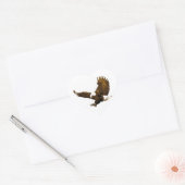 Bald Eagle Landing Heart Sticker (Envelop)