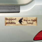 BALD EAGLE Landing Wildlife Support Bumper Sticker (En voiture)