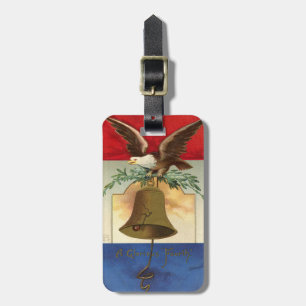 Bald Eagle Liberty Bell Patriottische kunst Bagagelabel