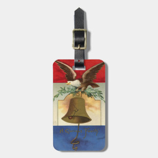 Bald Eagle Liberty Bell Patriottische  kunst Bagagelabel