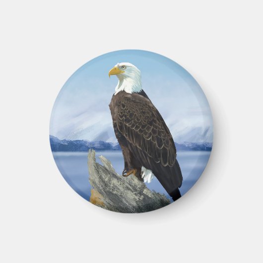 Bald Eagle Magnet Magneet (Voorkant)