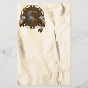 Bald Eagle Mandala Native American Stationery Briefpapier