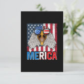 Bald Eagle Merica, 4 juli RSVP Kaartje (Staand voorkant)