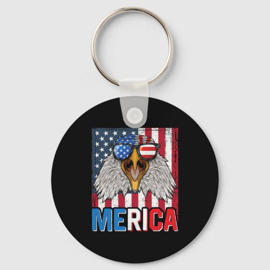 Bald Eagle Merica, 4 juli Sleutelhanger (Voorkant)