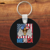 Bald Eagle Merica, 4 juli Sleutelhanger (Voorkant)