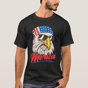 Bald Eagle Merica Mullet America Verenigde Staten T-shirt