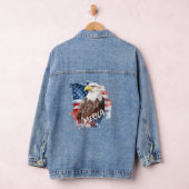 Bald Eagle 'Merica vlag Patriottisch Denim Jacket (Hangar)