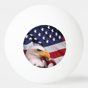Bald Eagle met Amerikaanse vlag Pingpongballen