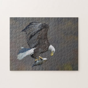 Bald Eagle met een vis Legpuzzel