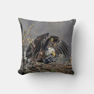 Bald Eagle met haar baby Kussen