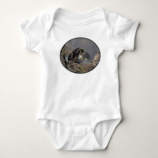Bald Eagle met haar baby Romper (Voorkant)