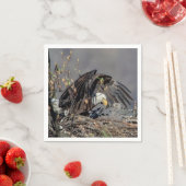Bald Eagle met haar baby Servetten (Insitu)