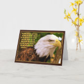 Bald Eagle met Isaiah 40:30-31 Kaart (Gele Bloem)