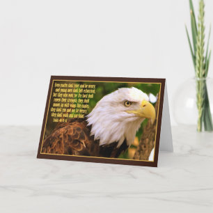 Bald Eagle met Isaiah 40:30-31 Kaart