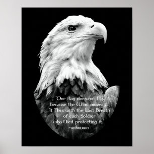 Bald Eagle met patriottische prijsopgave Poster