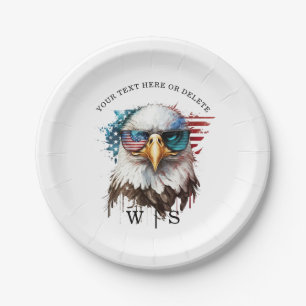 Bald Eagle modern & uniek Amerikaans nationaal sym Papieren Bordje