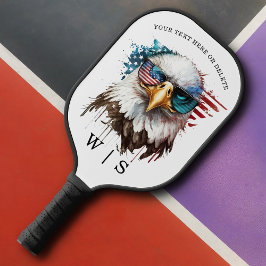 Bald Eagle modern & uniek Amerikaans nationaal sym Pickleball Paddle