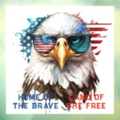Bald Eagle modern & uniek Amerikaans nationaal sym Raamsticker (Vel 3)