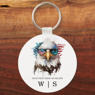 Bald Eagle modern & uniek Amerikaans nationaal sym Sleutelhanger
