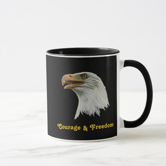 Bald Eagle moed en vrijheid Mok (Rechts)